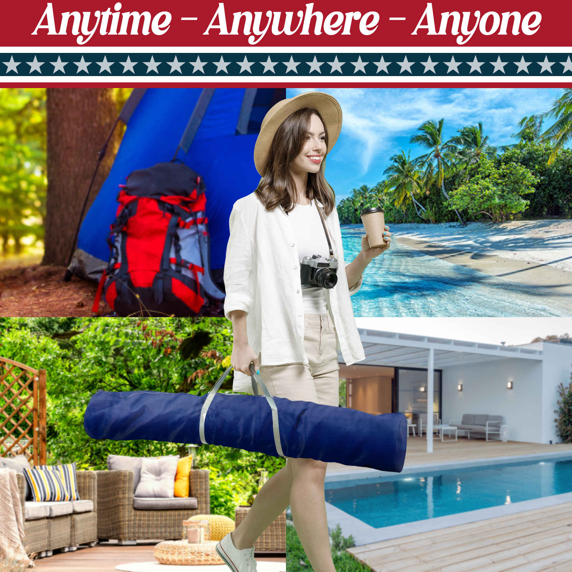 Tranquillo Uniki Collapsible Hammock Stand for Ultimate Relaxation by Megsu