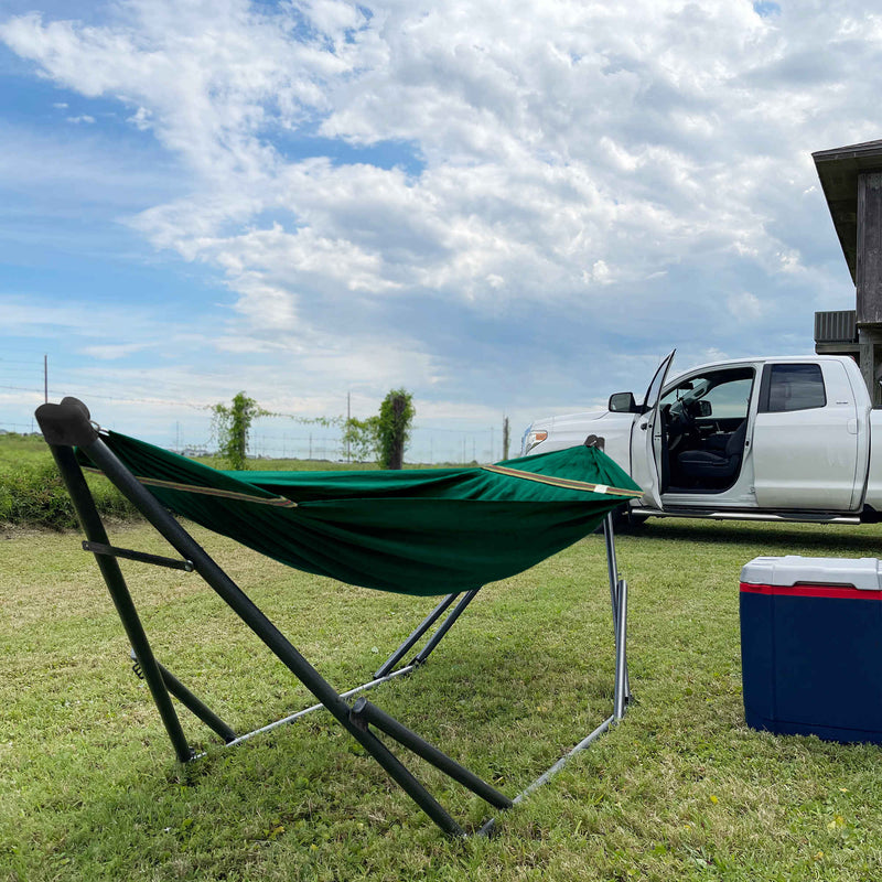 Tranquillo Uniki Canvas Hammock with Stand for Ultimate Relaxation by Megsu
