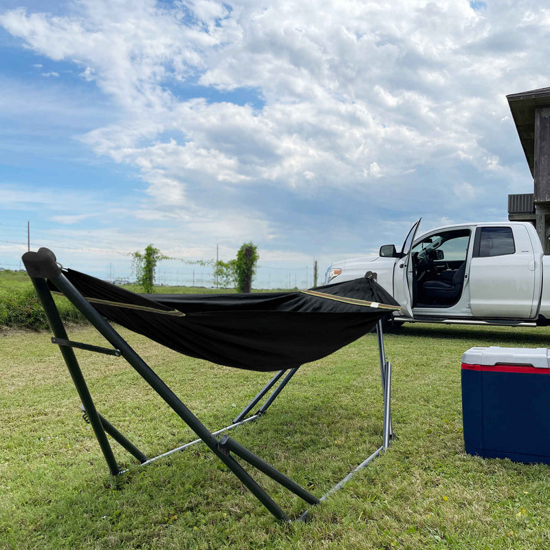Tranquillo Uniki Canvas Hammock with Stand for Ultimate Relaxation by Megsu