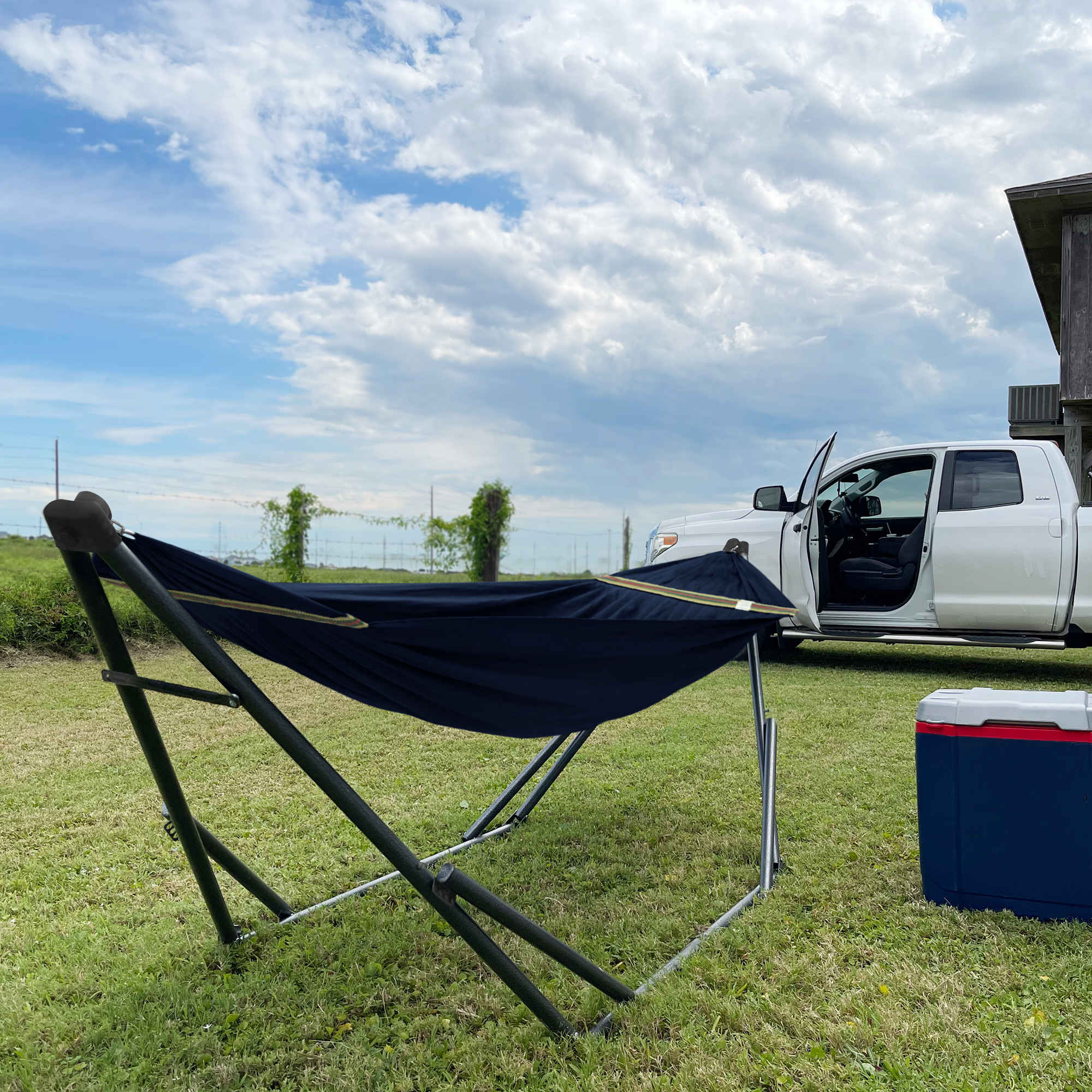 Tranquillo Uniki Canvas Hammock with Stand for Ultimate Relaxation by Megsu