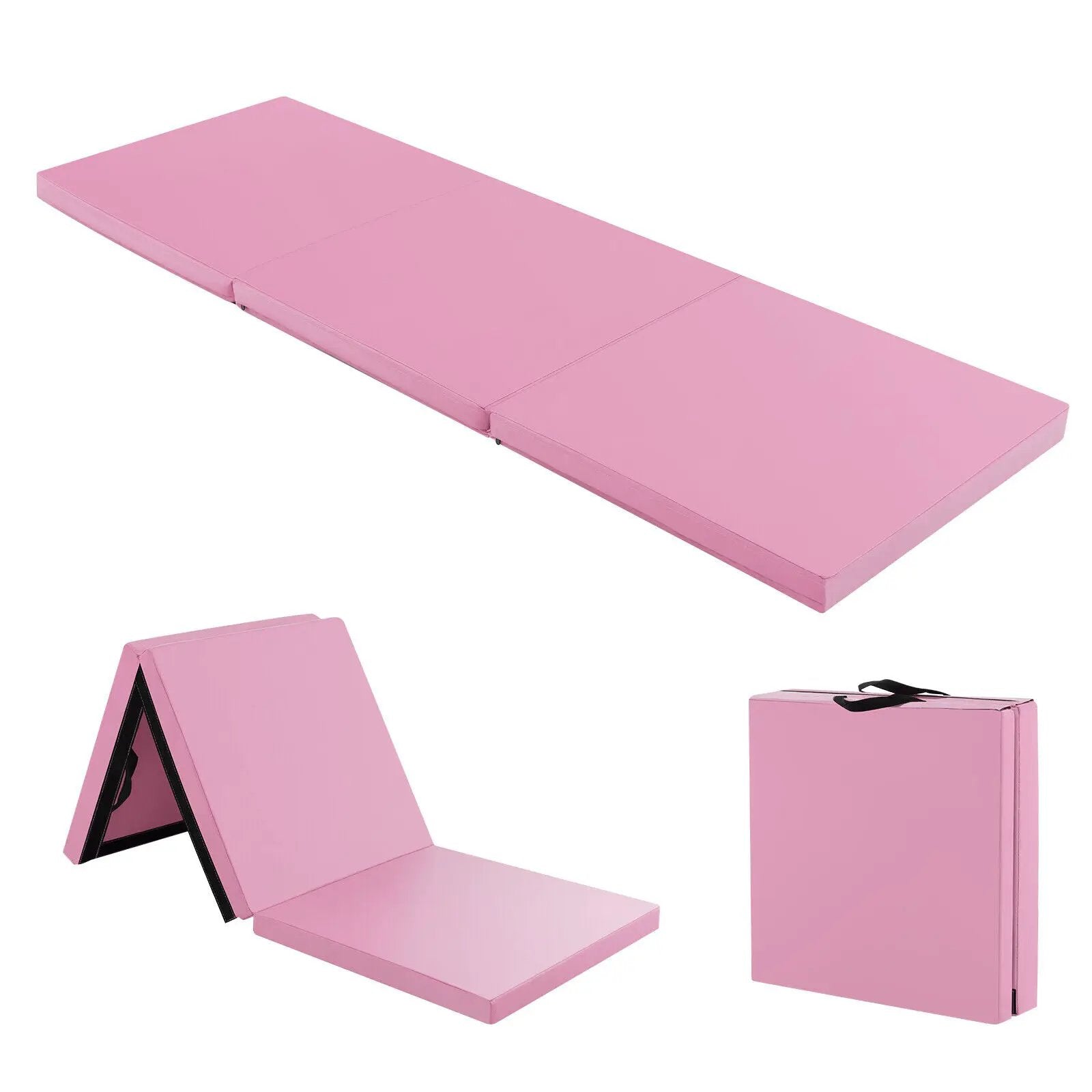 6 x 2 FT Tri-Fold Gym Mat with Handles and Removable Zippered Cover by DirectDeals
