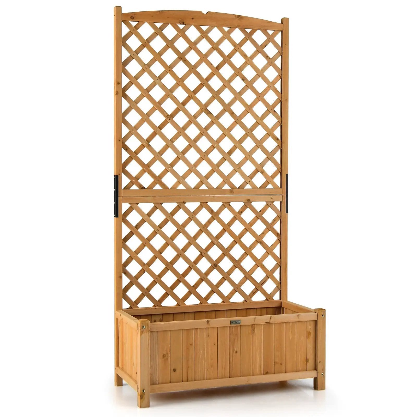 Planter Raised Bed with Trellis for Plant Flower Climbing-Orange by DirectDeals