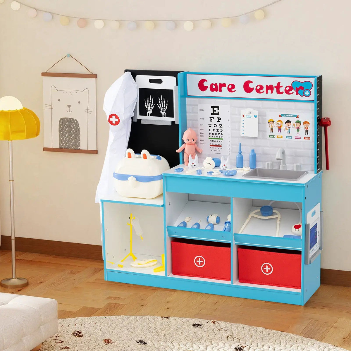 Play Doctor's Office Wood Medical Center Toy Set with Examine Region, photo 4 of 16