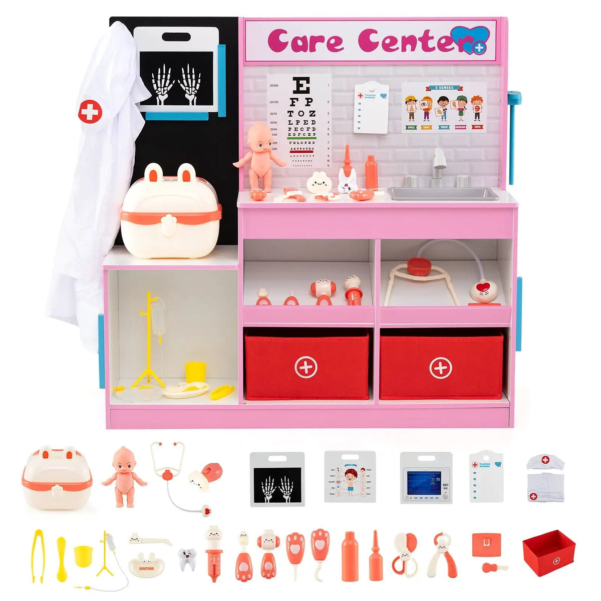 Play Doctor's Office Wood Medical Center Toy Set with Examine Region, photo 5 of 16