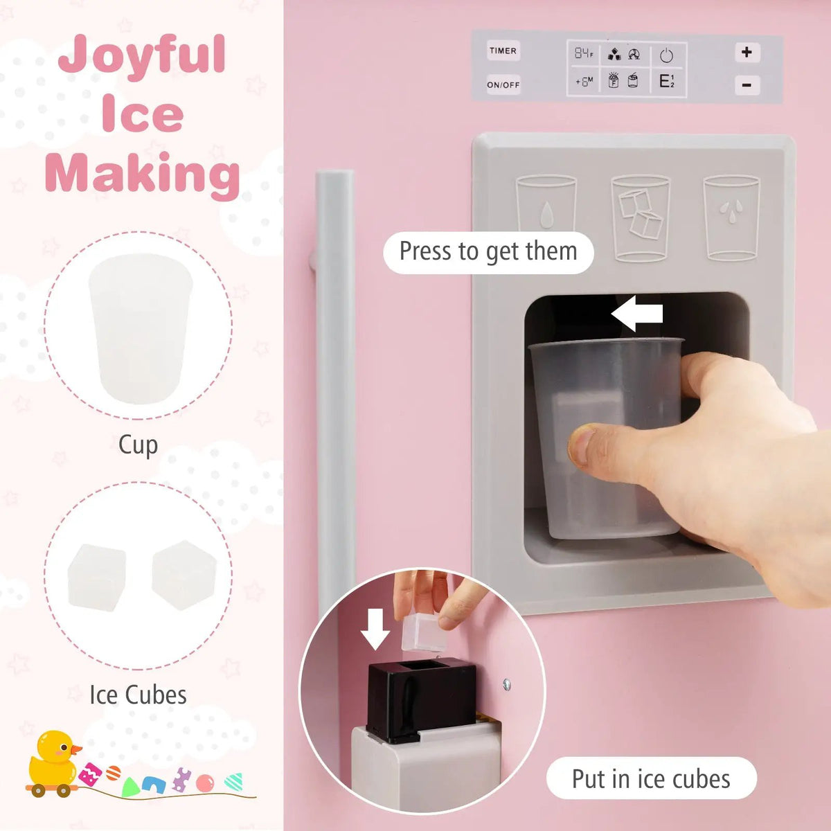 Play Kitchen for Kids Wooden Chef Pretend Playset with 3 Adjustable Heights Microwave, photo 12 of 16