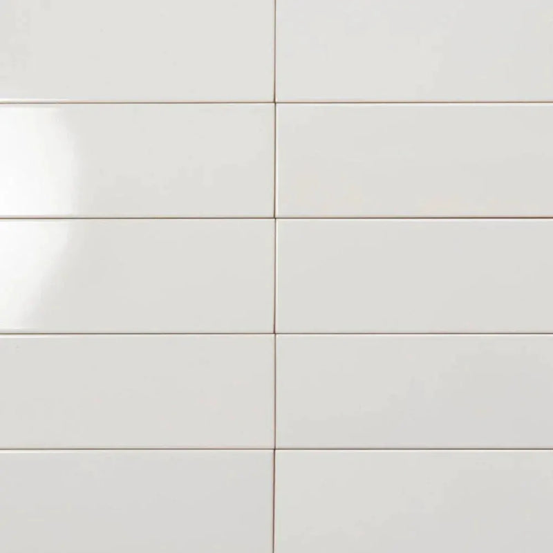 White 4x12 Polished Ceramic Subway Tile (34 pack, 10.4 sq ft/case) by Apollo Tile