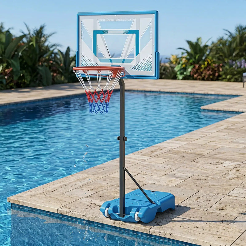 Pool Basketball Hoop with Adjustable Height and Weighted Base by DirectDeals