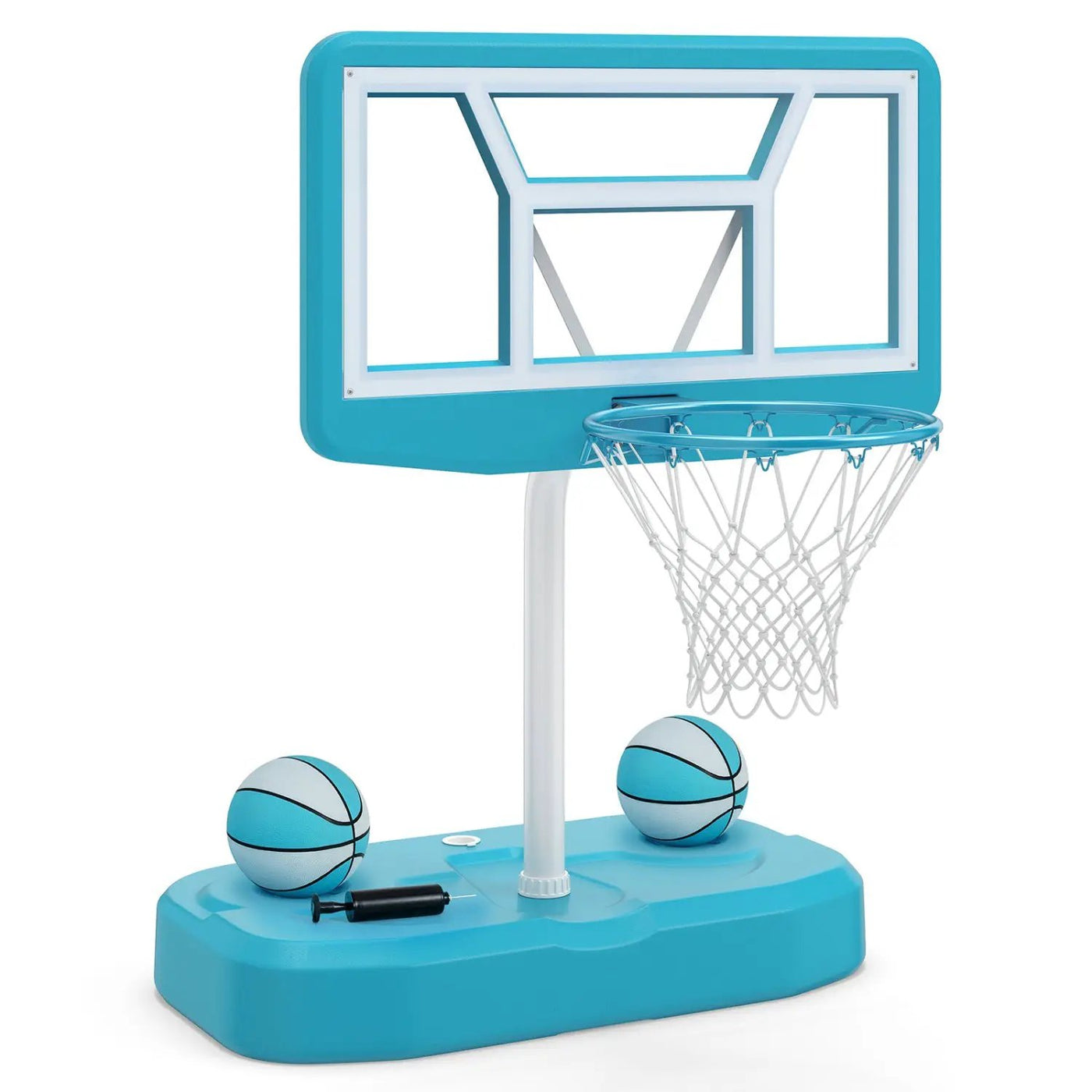 Pool Basketball Hoop Set with 2 Balls and Pump by DirectDeals