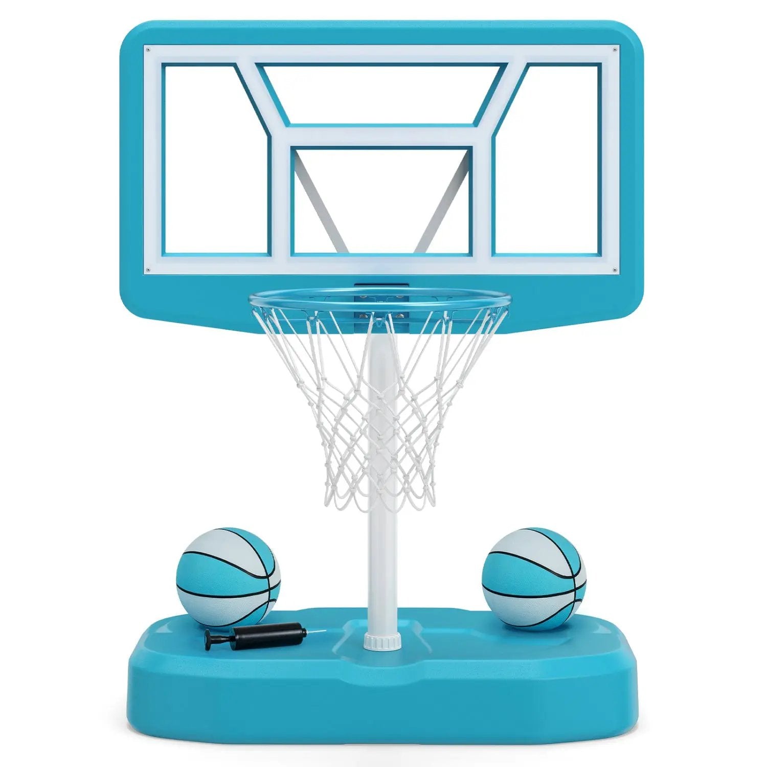 Pool Basketball Hoop Set with 2 Balls and Pump by DirectDeals