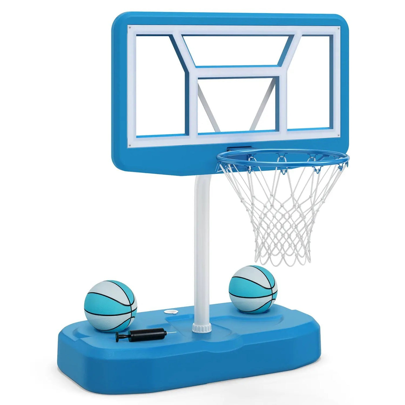 Pool Basketball Hoop Set with 2 Balls and Pump by DirectDeals