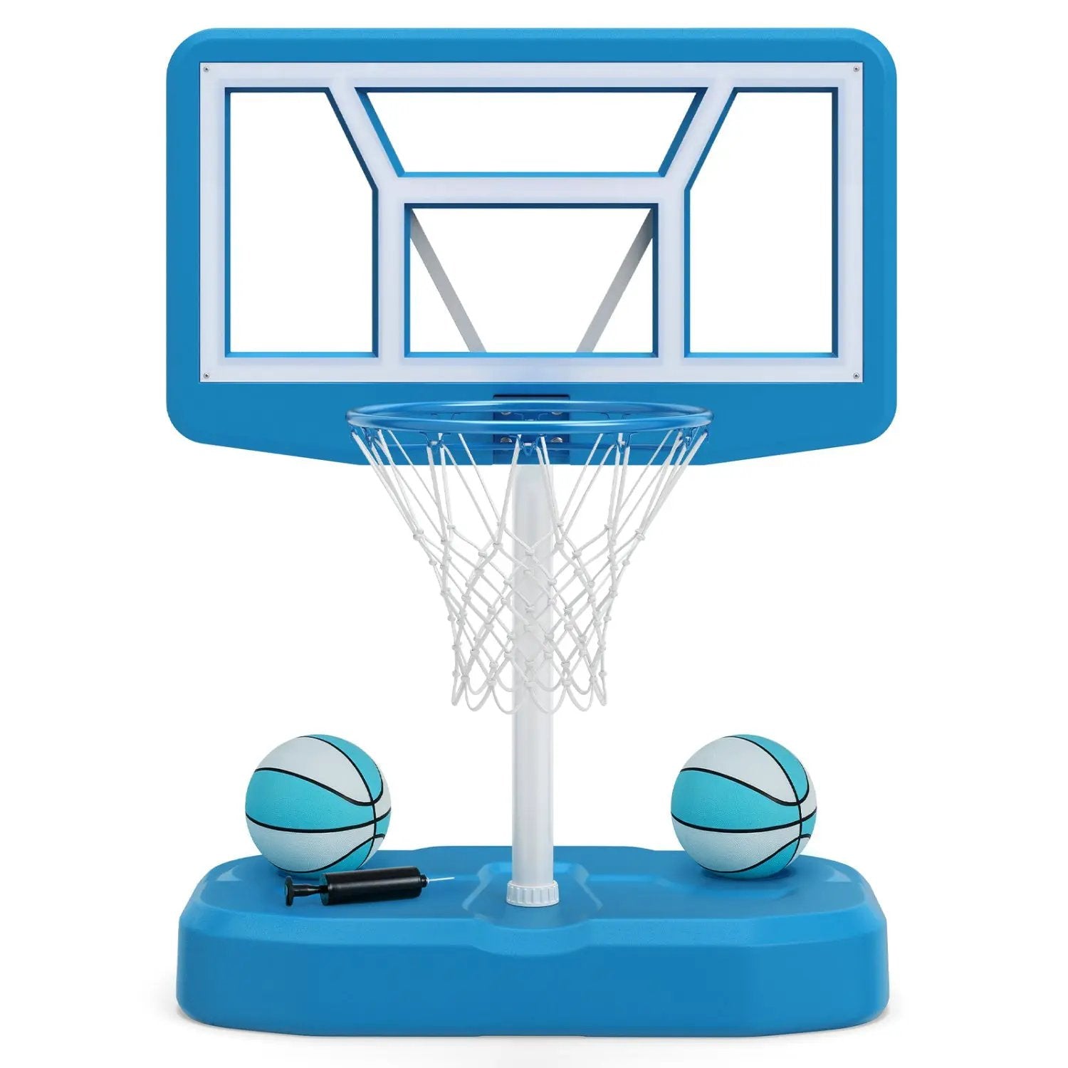 Pool Basketball Hoop Set with 2 Balls and Pump by DirectDeals