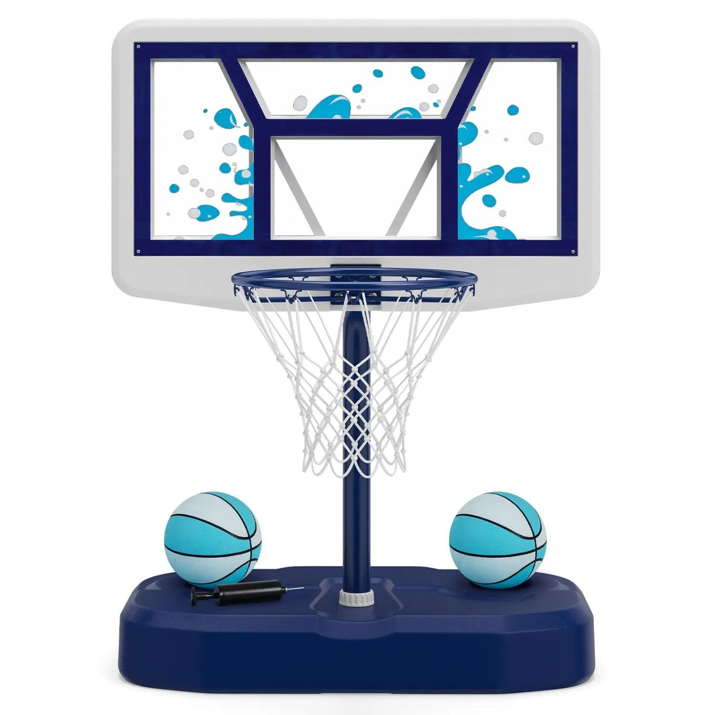Pool Basketball Hoop Set with 2 Balls and Pump by DirectDeals