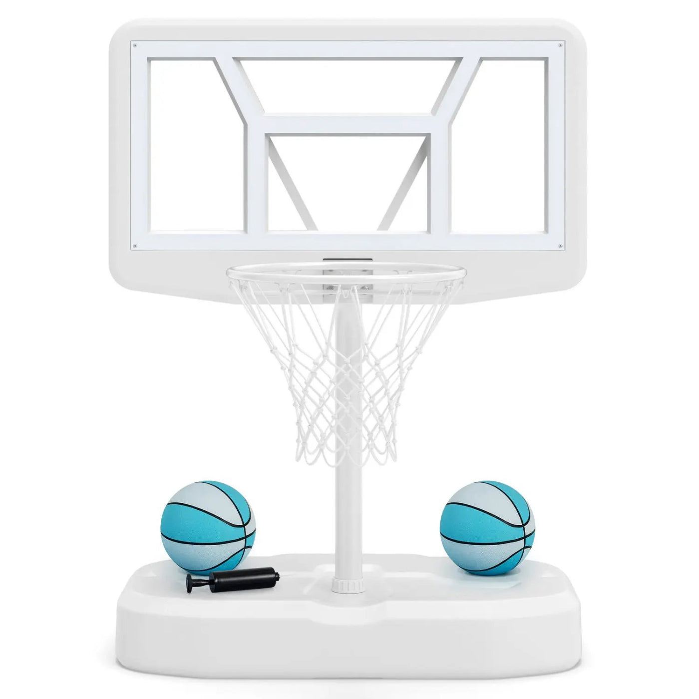 Pool Basketball Hoop Set with 2 Balls and Pump by DirectDeals