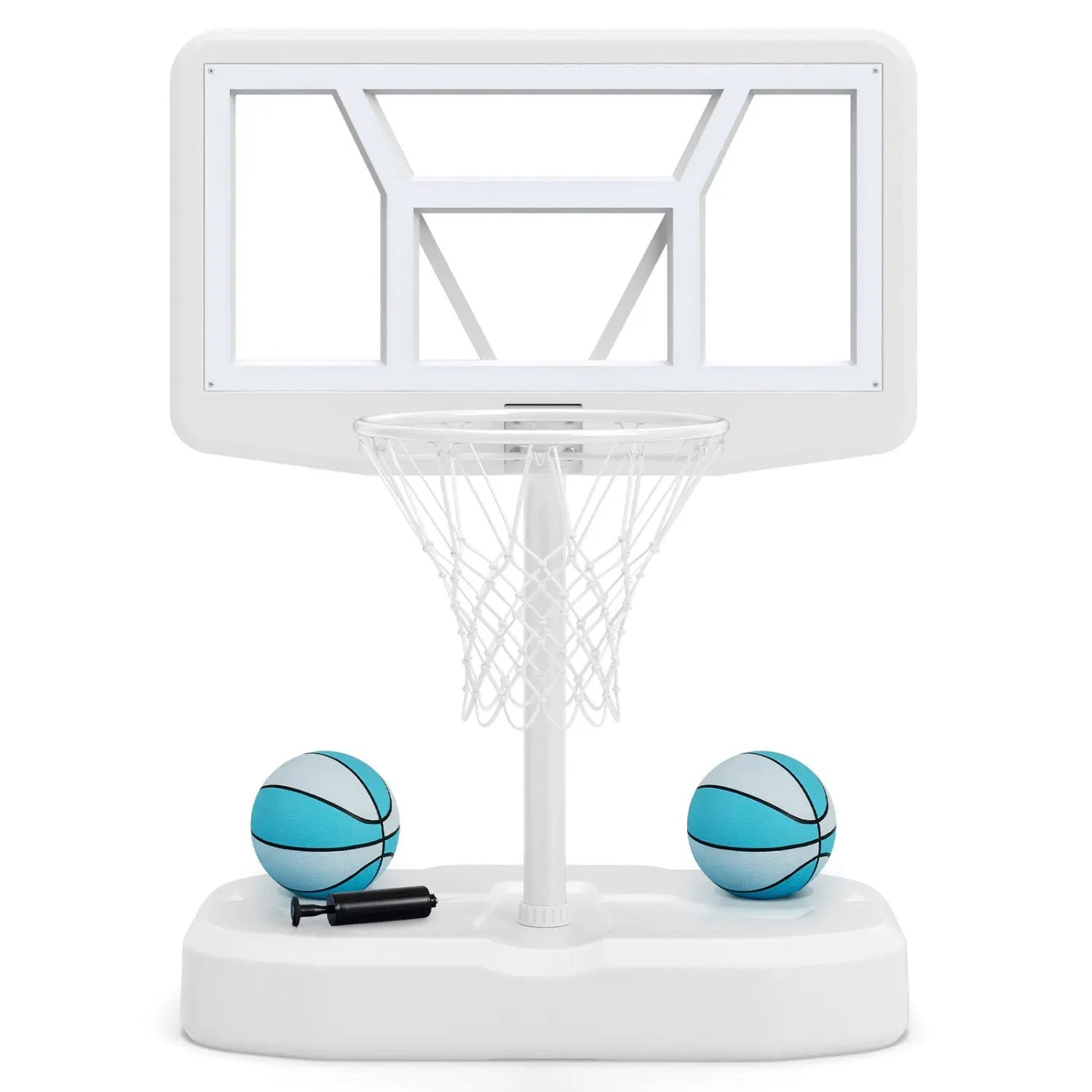 Pool Basketball Hoop Set with 2 Balls and Pump by DirectDeals