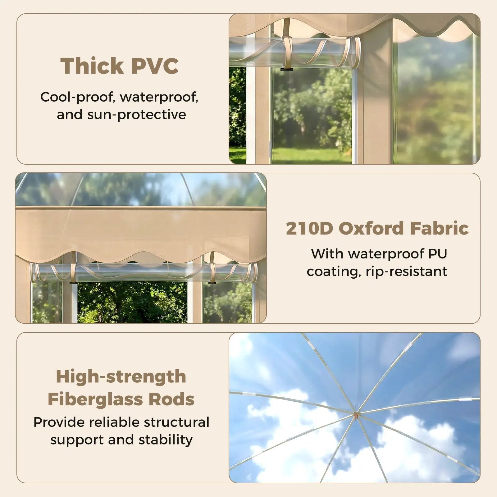 Pop Up Bubble Tent 10x10 FT for 8-10 People Weatherproof Pod with 540¬∞ Panoramic Clear PVC by DirectDeals