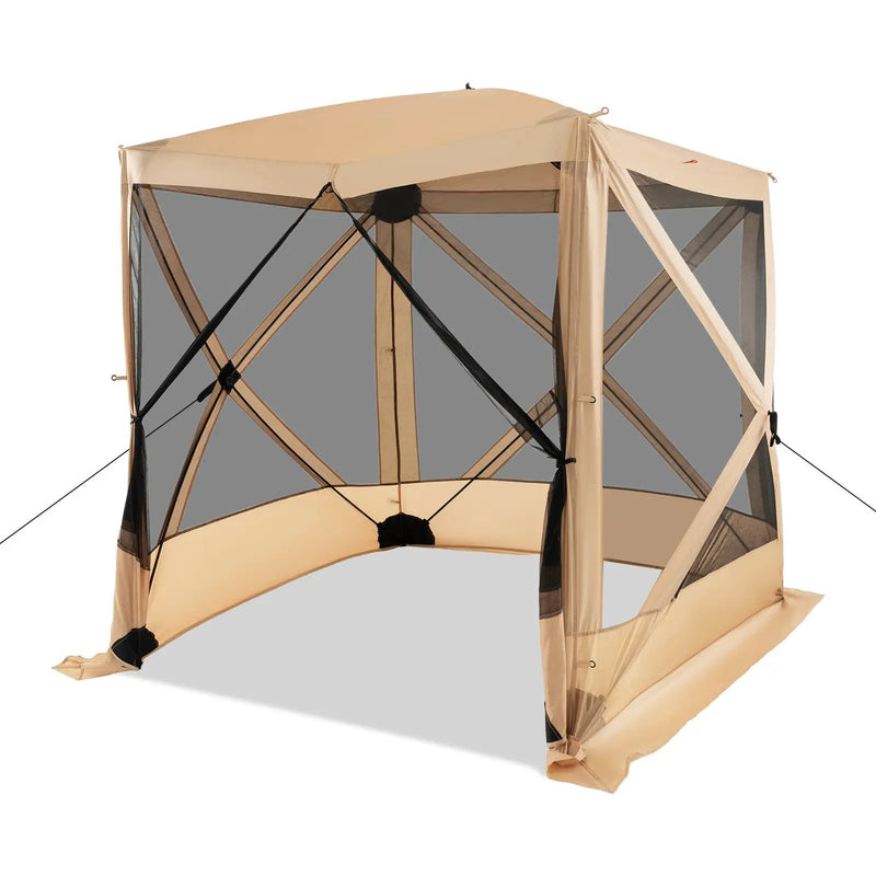 6.7 x 6.7 Feet Pop Up Gazebo with Netting and Carry Bag by DirectDeals
