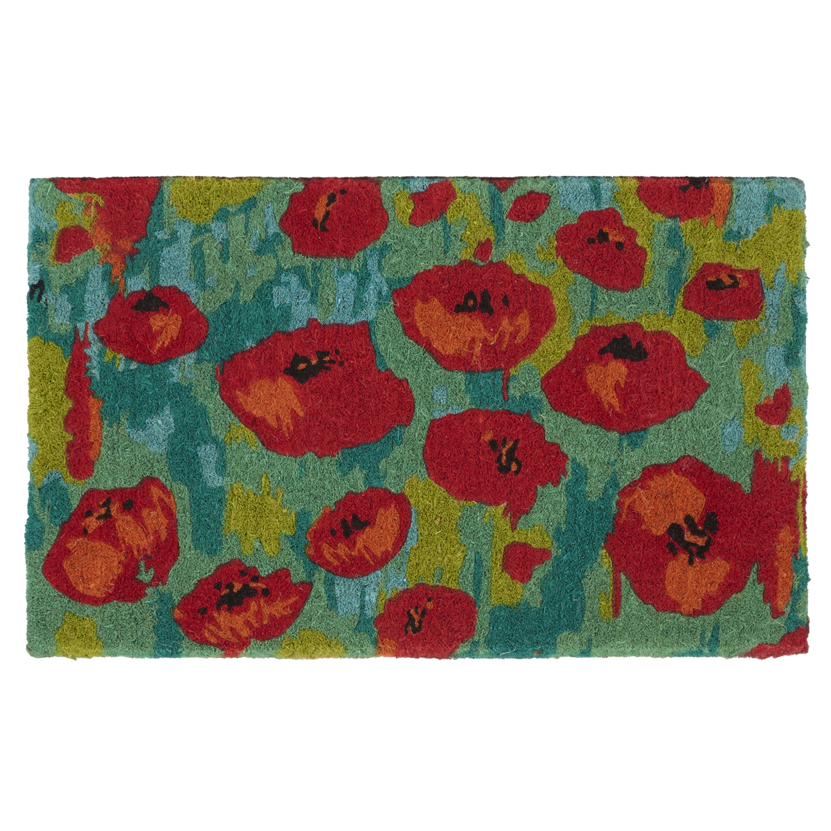 Field of Poppies - Red Multi Coir Doormat, photo 2 of 17
