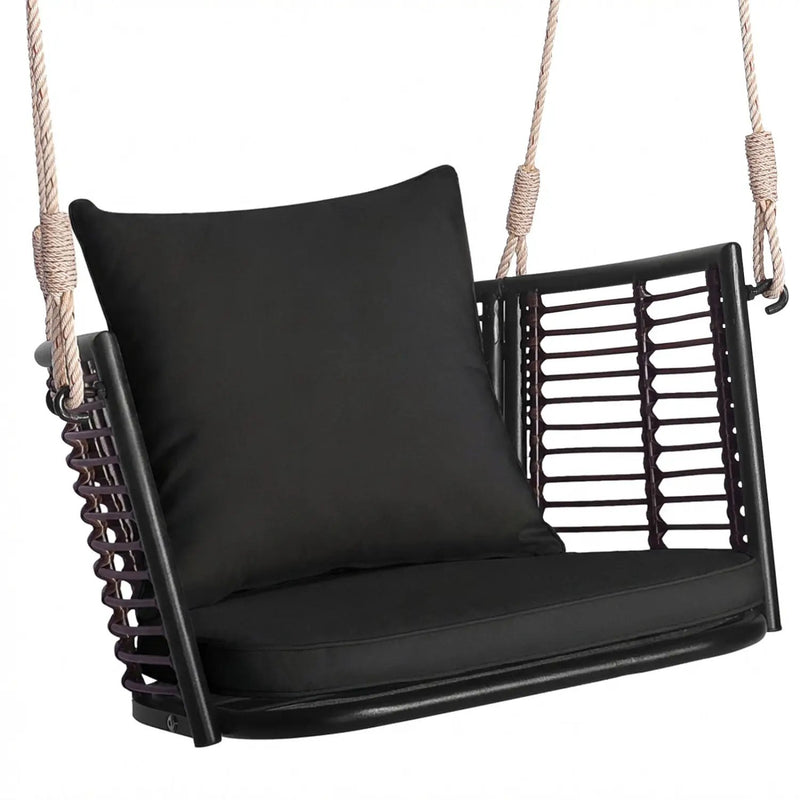 Hanging Rattan Porch Swing Chair with Cushions by DirectDeals