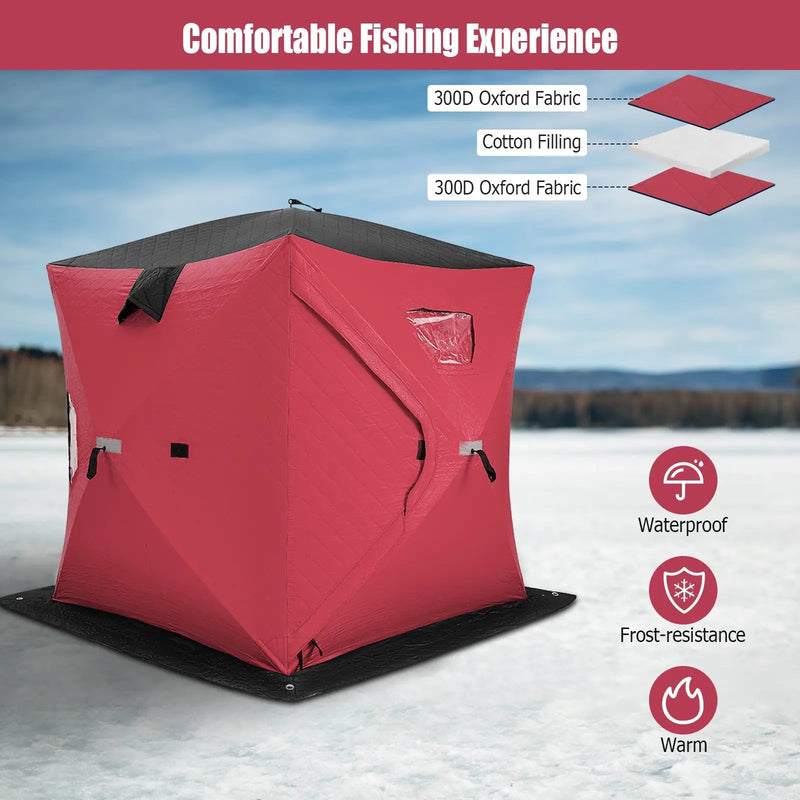 Portable 2 Person Ice Shanty with Cotton Padded Walls by DirectDeals