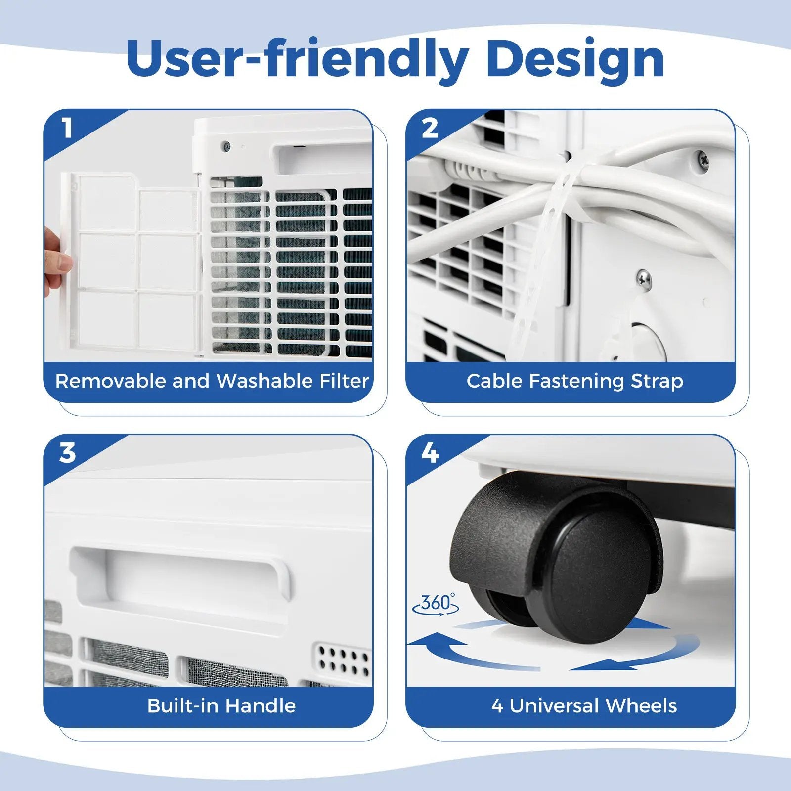 8000 BTU Portable Air Conditioner with Dehumidifier by DirectDeals