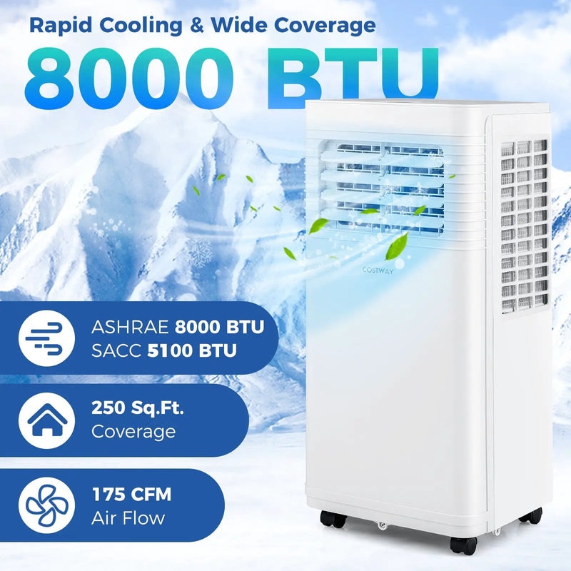 8000 BTU Portable Air Conditioner with Dehumidifier by DirectDeals