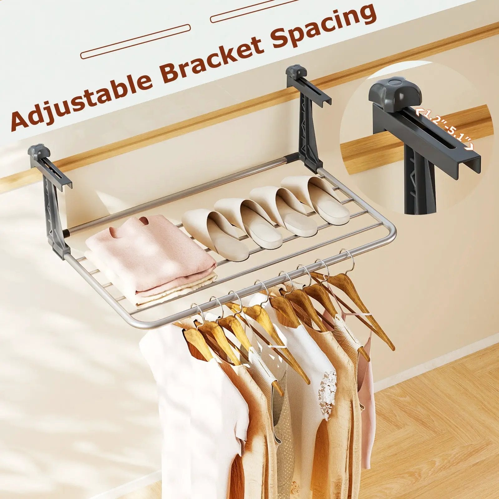 Portable Aluminum Clothes and Towel Drying Rack by DirectDeals