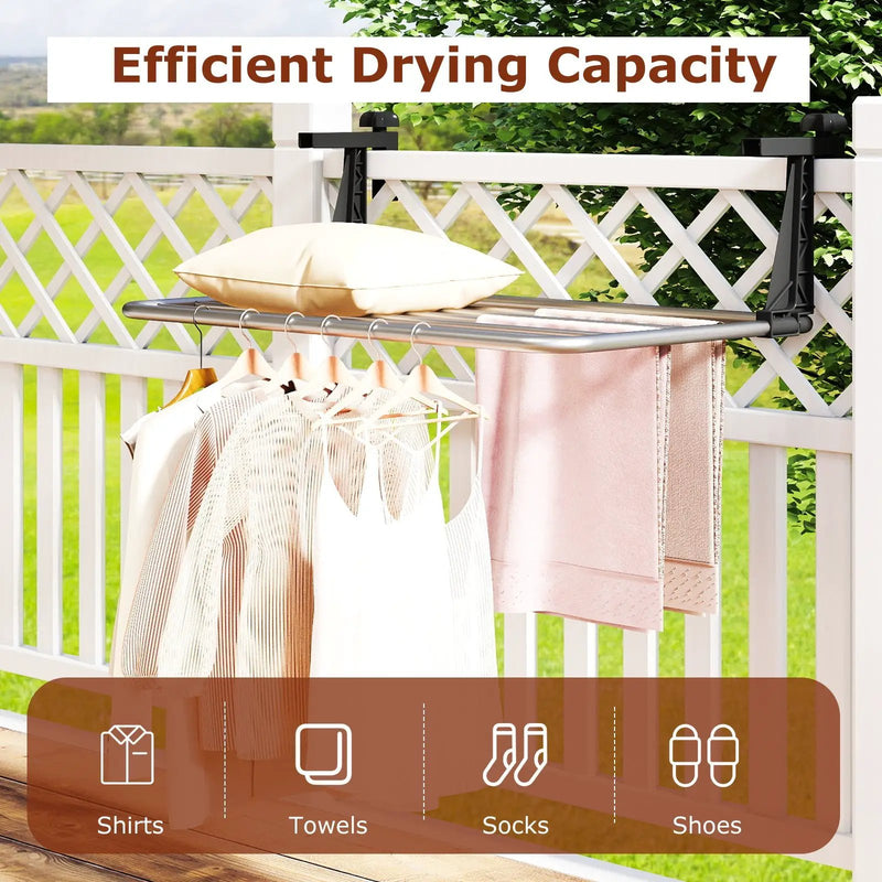Portable Aluminum Clothes and Towel Drying Rack by DirectDeals