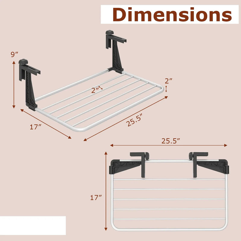Portable Aluminum Clothes and Towel Drying Rack by DirectDeals