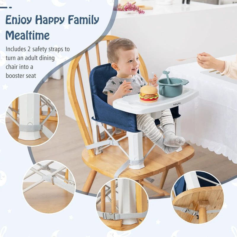 Portable Baby Booster Seat with Straps and Double Tray by DirectDeals