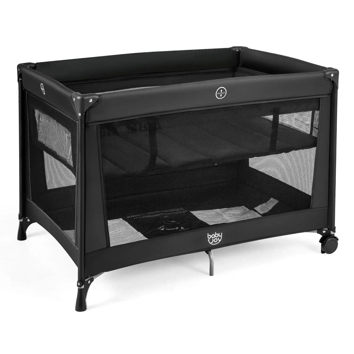 Portable Baby Playard Folding Travel Crib for Infants with Soft Mattress by DirectDeals