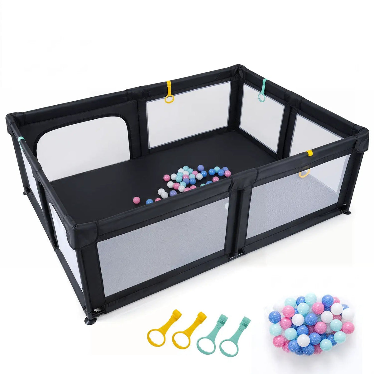 Baby Playpen with 50 Ocean Balls and Breathable Mesh, photo 4 of 4
