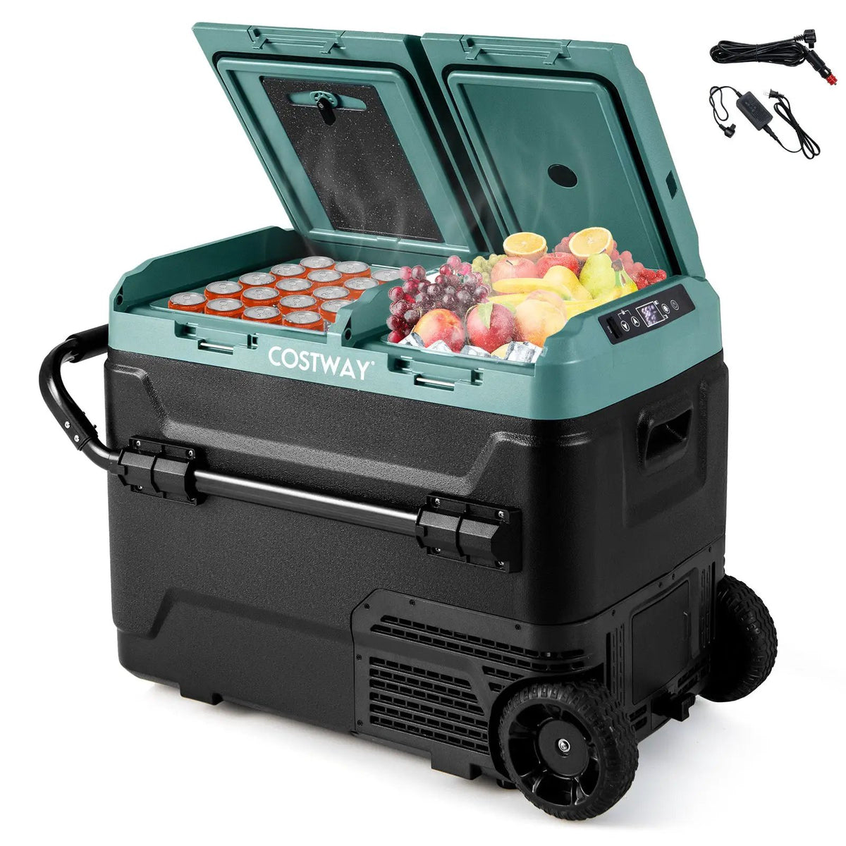 64QT Portable Compressor Fridge Freezer for Vehicles Camping Travel Truck RV Boat by DirectDeals