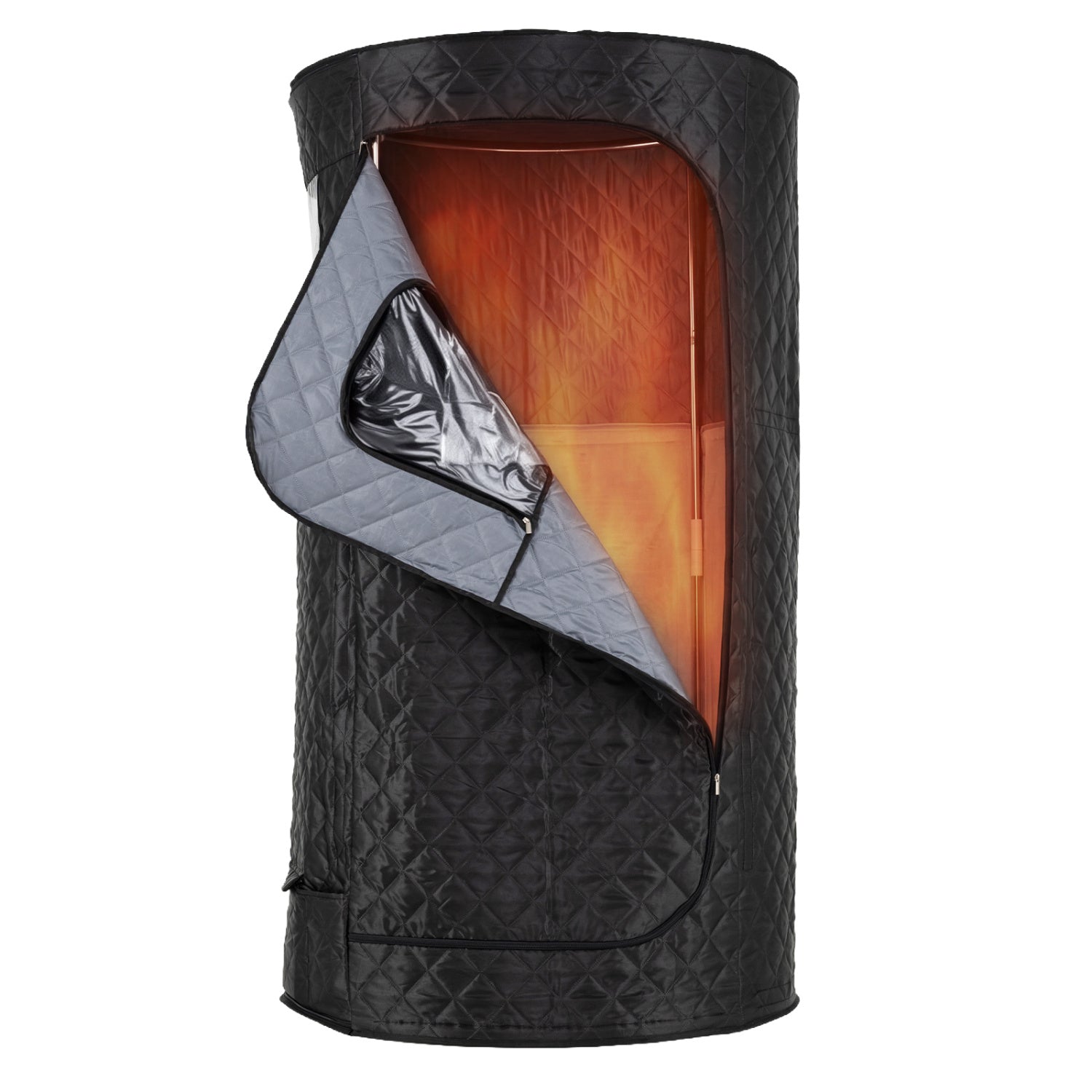 Portable Far Infrared Sauna Box for Home Full Body Sauna Tent with Heated Foot Pad by DirectDeals