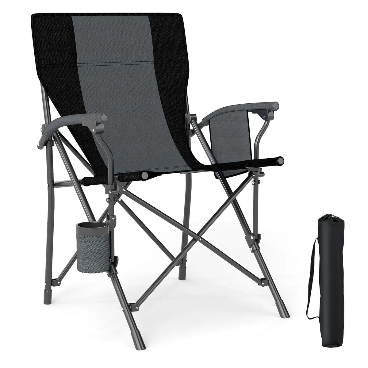 Portable Folding Oxford Cloth Camping Chair with Cup Holder and Side Pocket, photo 8 of 16