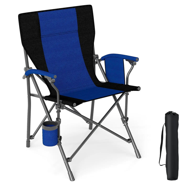 Portable Folding Oxford Cloth Camping Chair with Cup Holder and Side Pocket by DirectDeals