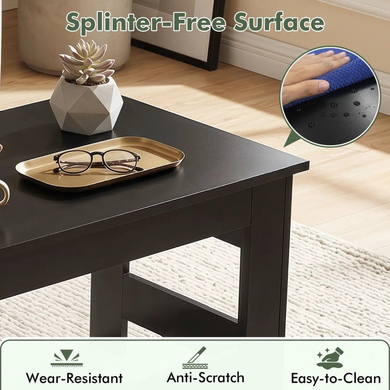 Folding Coffee Table with Collapsible Legs - 31.5" x 16" by DirectDeals