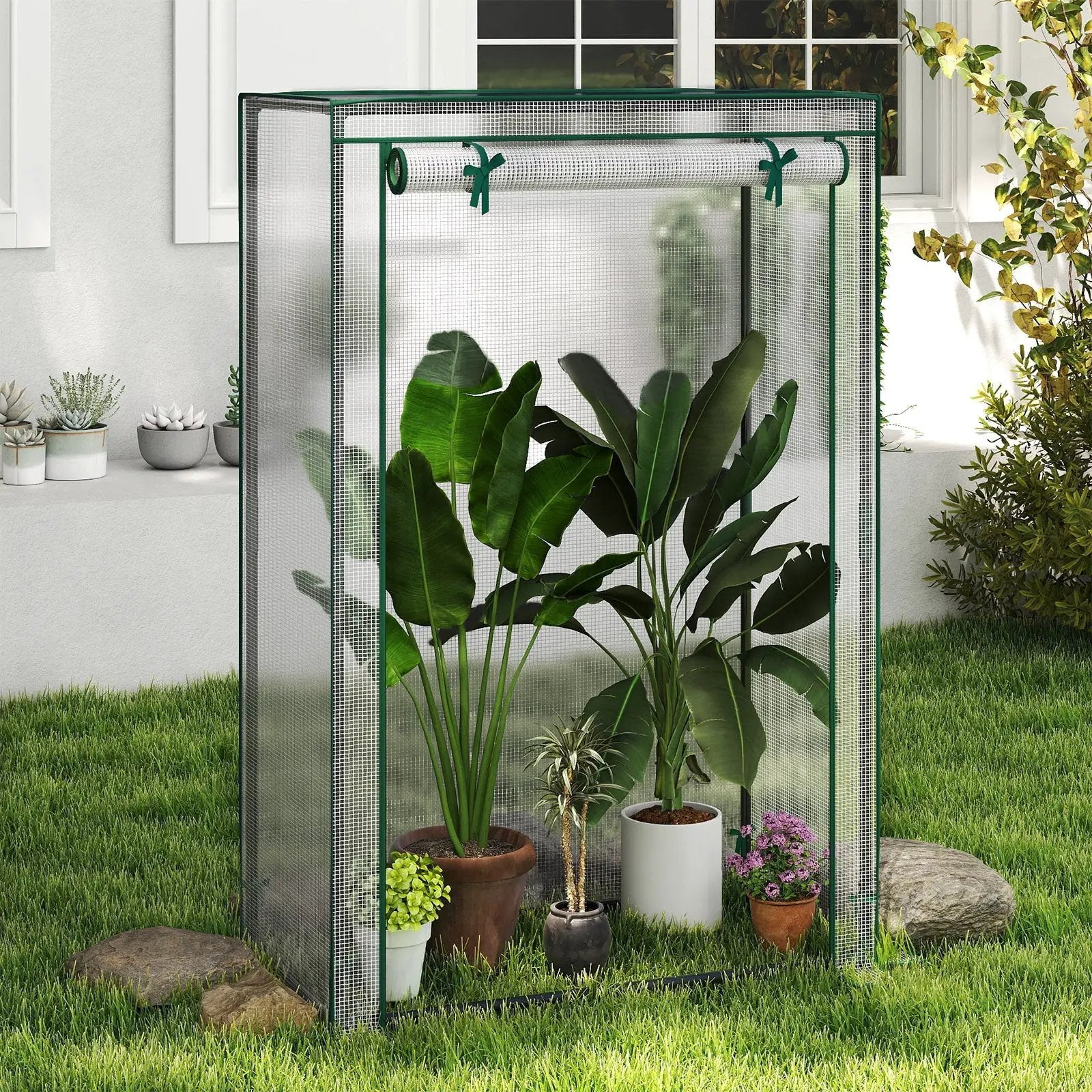 Portable Mini Greenhouse with Roll-Up Zippered Door by DirectDeals