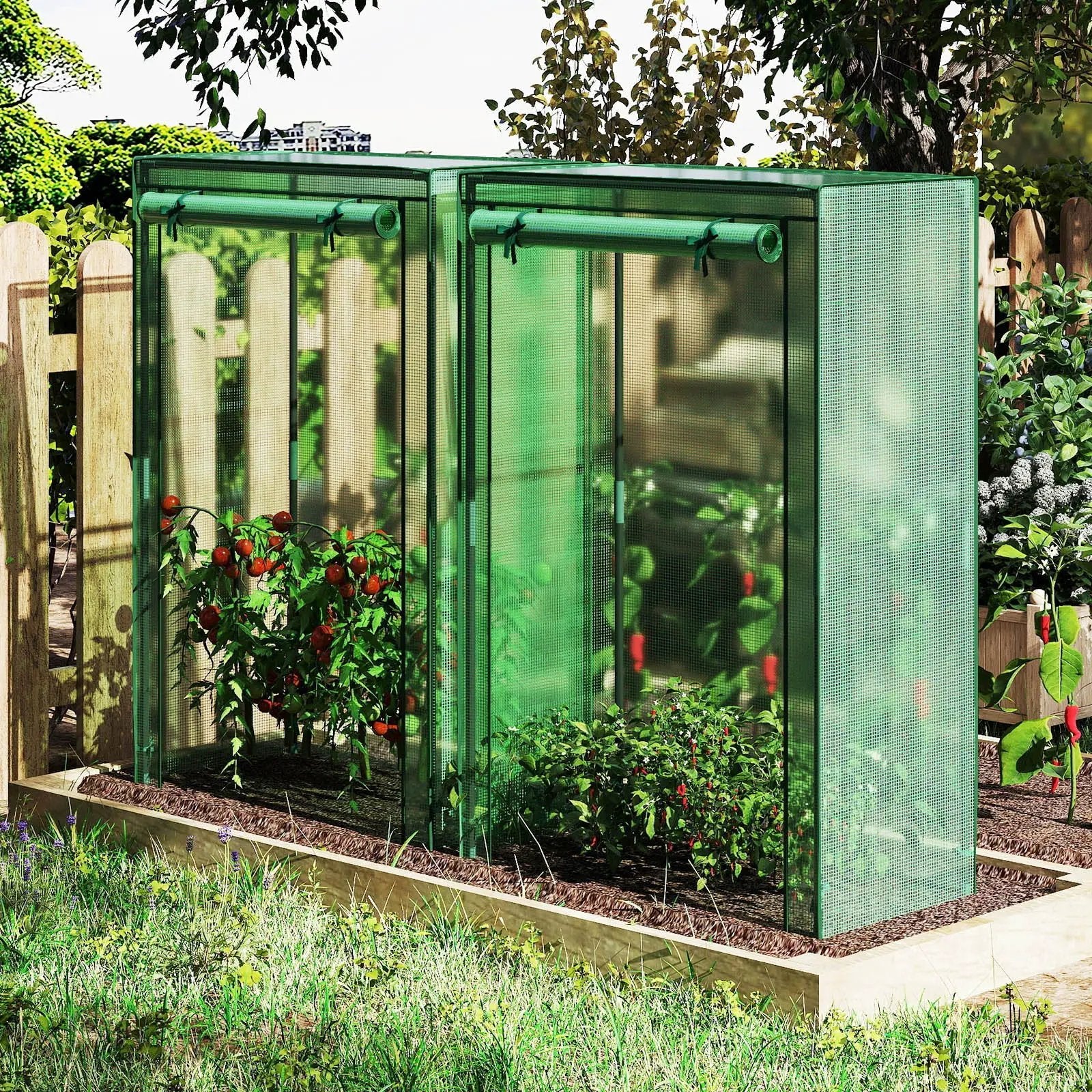 Portable Mini Greenhouse with Roll-Up Zippered Door by DirectDeals