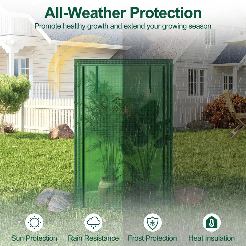 Portable Mini Greenhouse with Roll-Up Zippered Door by DirectDeals