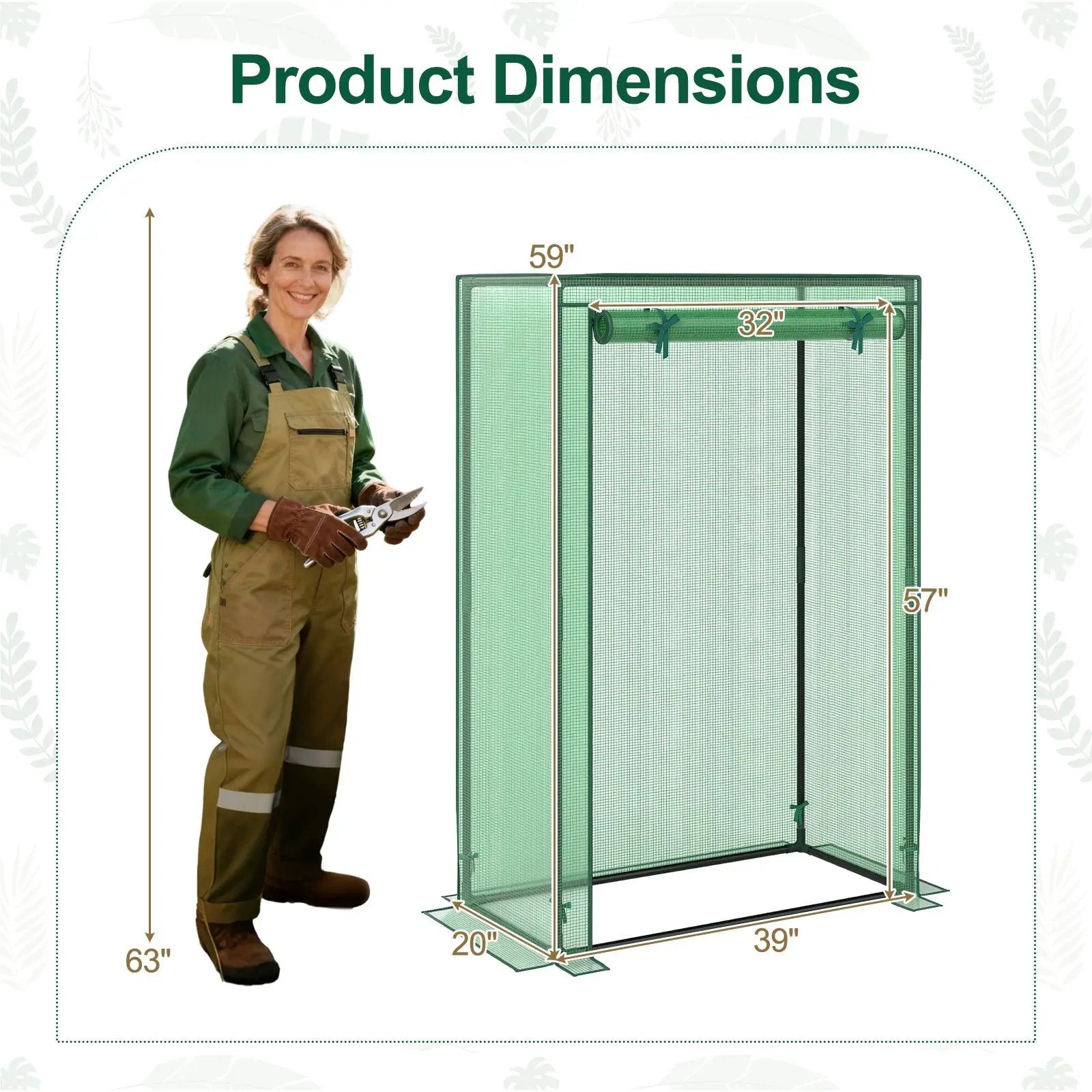 Portable Mini Greenhouse with Roll-Up Zippered Door by DirectDeals