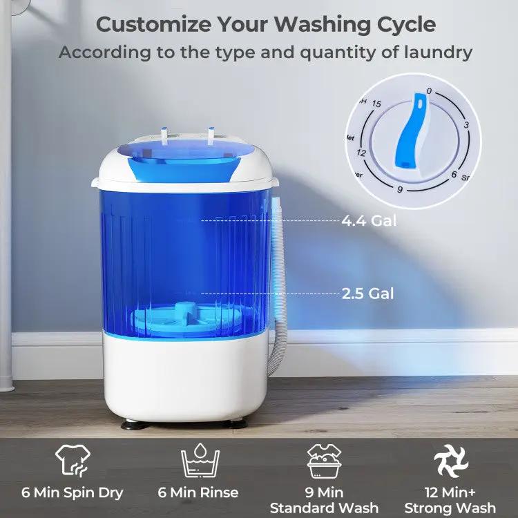 Portable Mini Semi-automatic Washing Machine with Spin Tub and Drain Hose 2.5 kg Capacity, photo 3 of 10