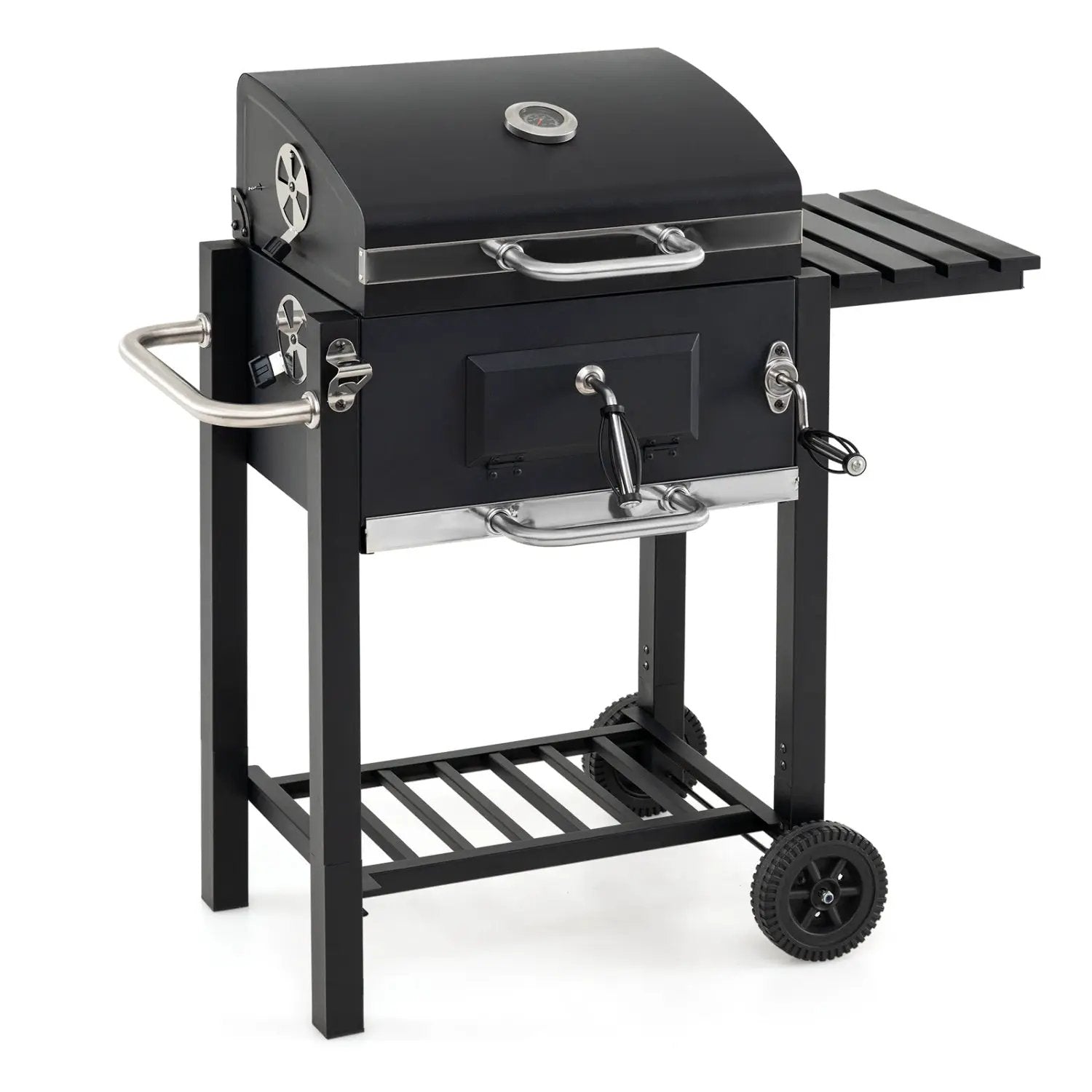 Charcoal Grill with Adjustable Tray and Wheels by DirectDeals