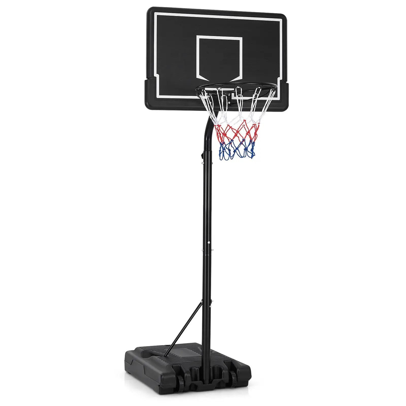 Portable Outdoor Basketball Hoop 6.9-8.5 FT Adjustable with Fillable Base Shatterproof PC Backboard by DirectDeals