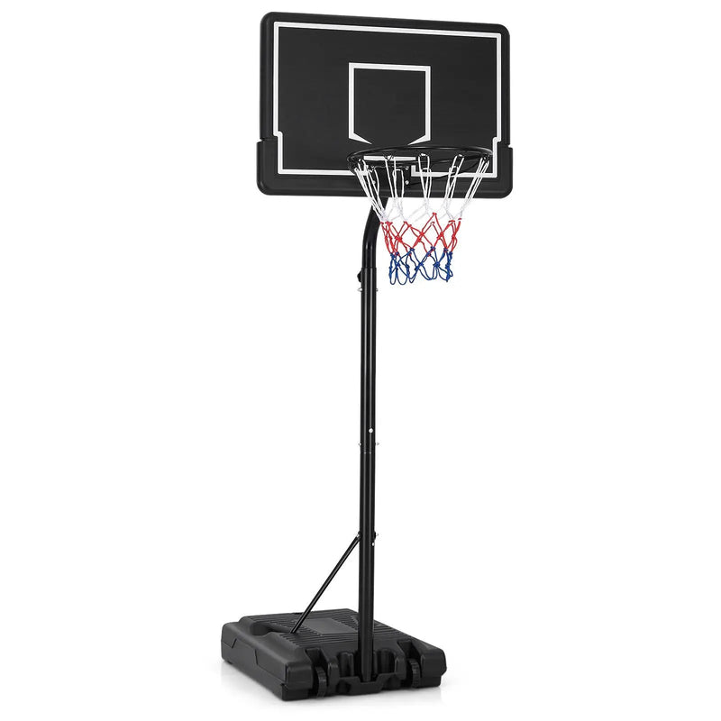 Portable Outdoor Basketball Hoop 6.9-8.5 FT Adjustable with Fillable Base Shatterproof PC Backboard by DirectDeals