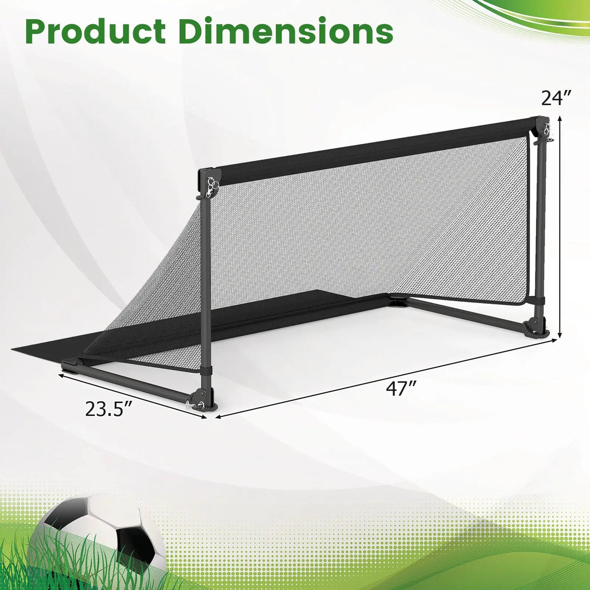 Portable POP Up Toddler Soccer Net with Metal Frame, photo 14 of 24