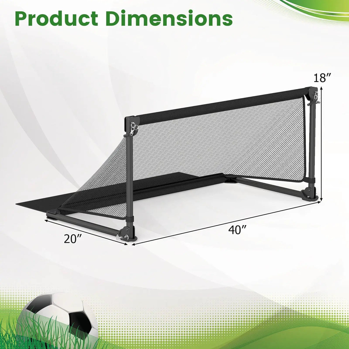 Portable POP Up Toddler Soccer Net with Metal Frame, photo 13 of 24
