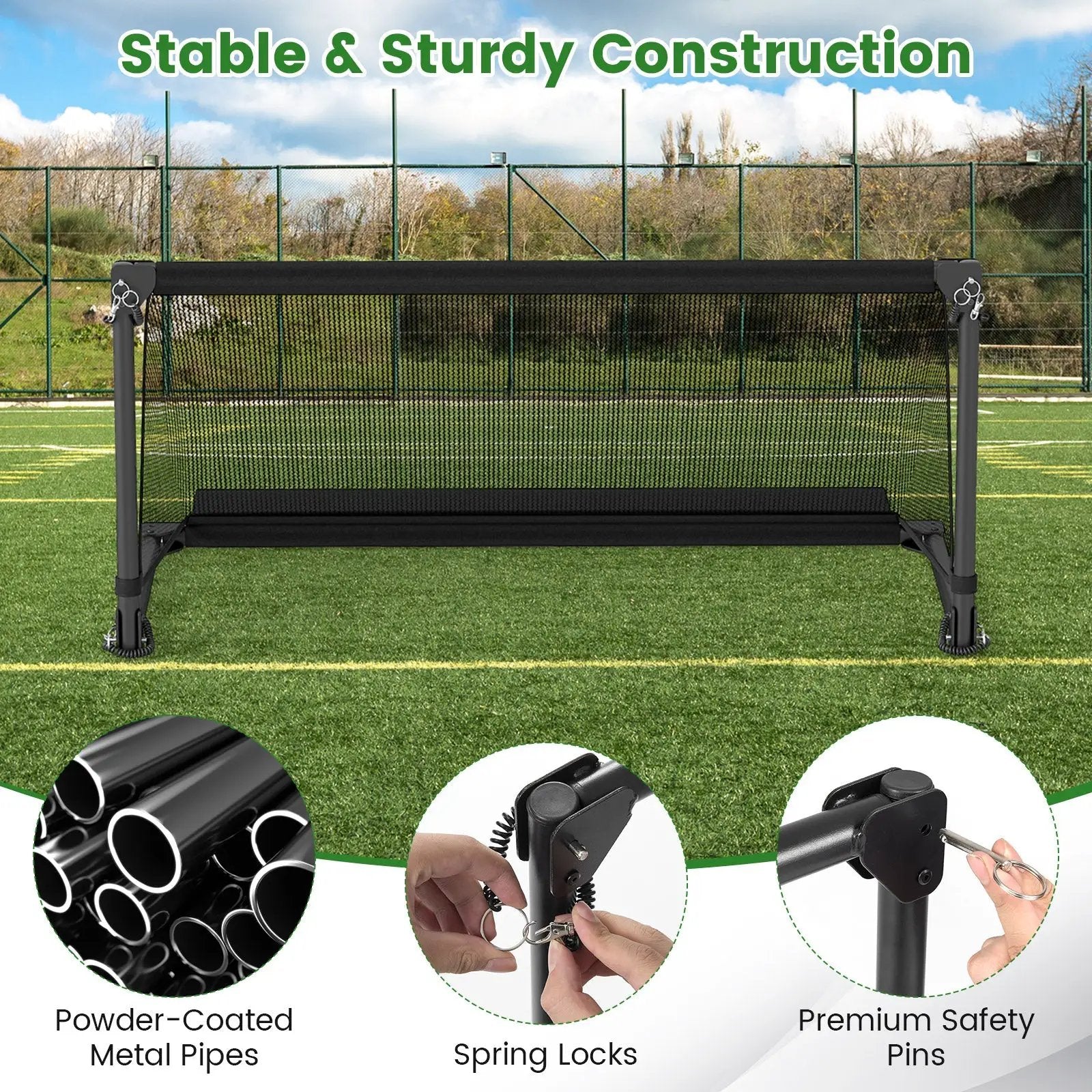 Portable POP Up Toddler Soccer Net with Metal Frame by DirectDeals