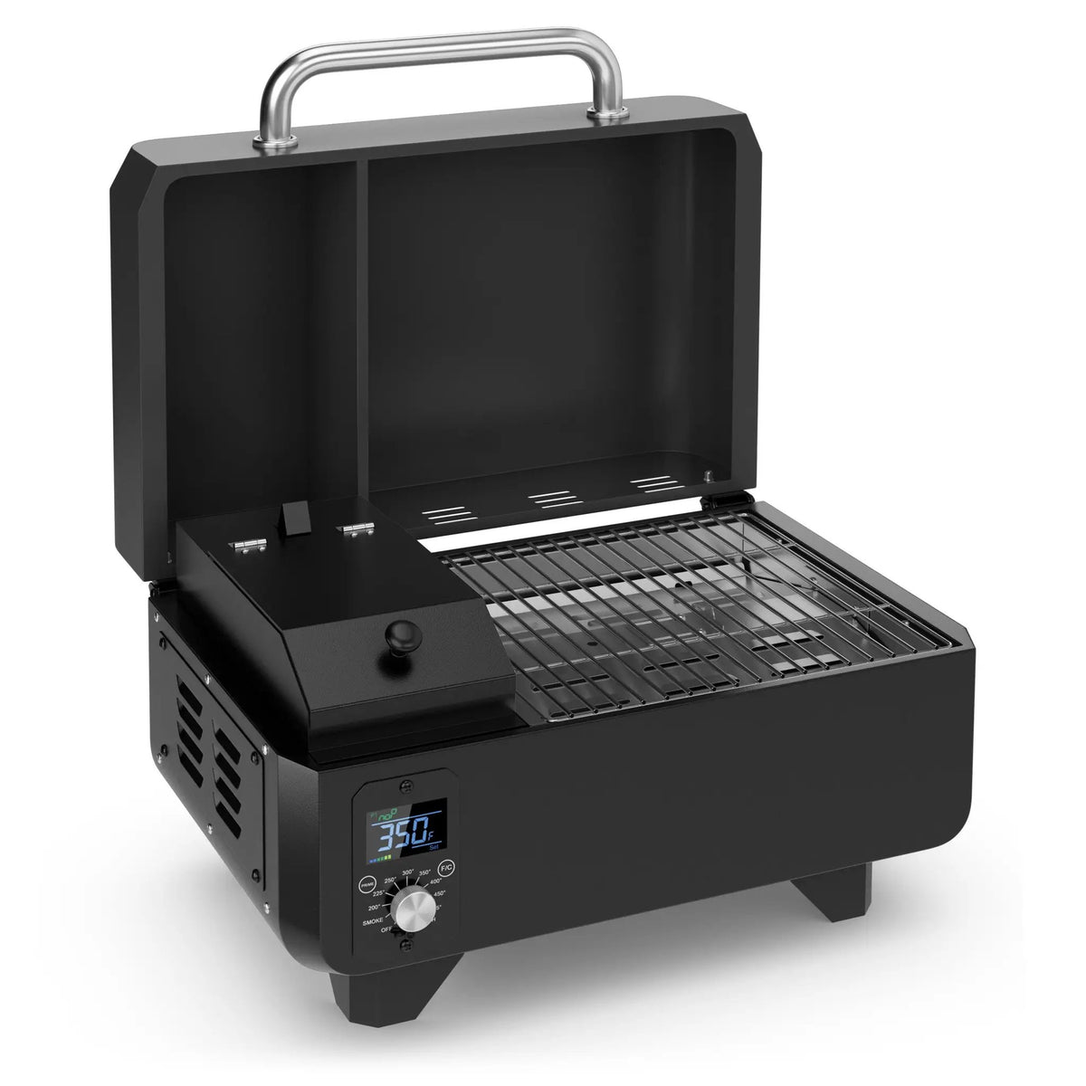 Outdoor Portable Tabletop Pellet Grill and Smoker with Digital Control System for BBQ by DirectDeals