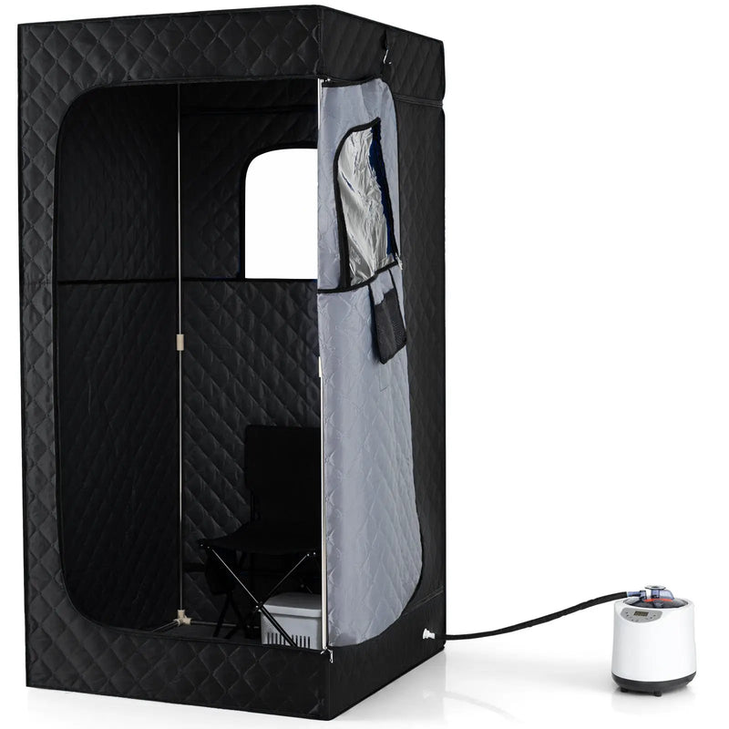 Portable Steam Sauna Box with 3L/1200W Fast-Heat Steamer and 15-Level Temperature by DirectDeals