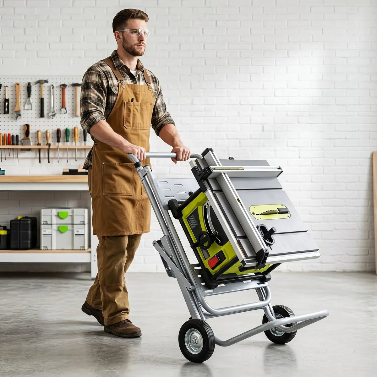 Portable Table Saw Stand with Rolling Wheels - Foldable by DirectDeals